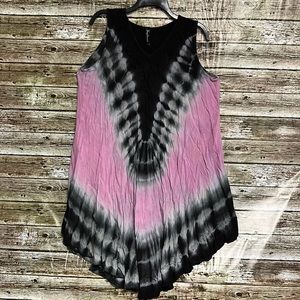 Sunflower cover up tie dye dress